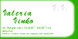 valeria vinko business card